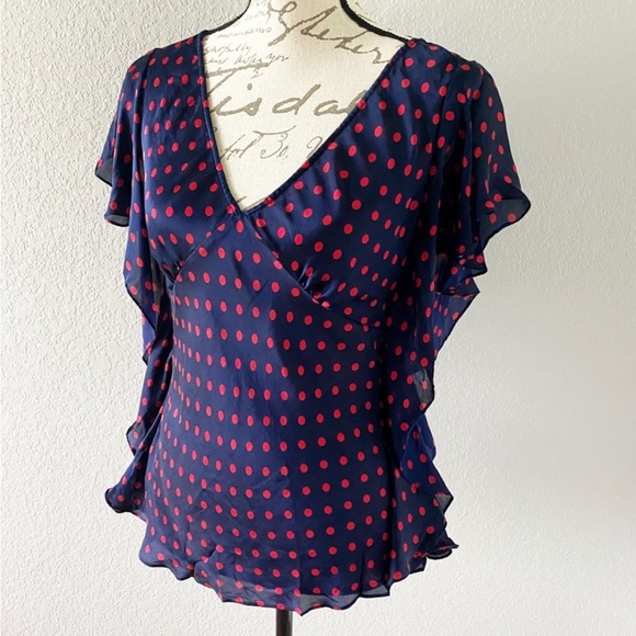 RALPH LAUREN 100% Silk Blouse Size Medium Top - Picture 5 of 12